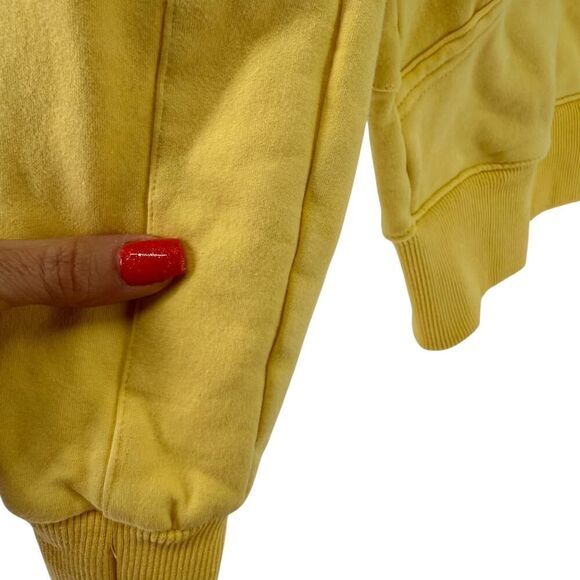 Buff Bunny Power Hoodie Size M Womens Yellow Pullover Gym Fitness BuffBunny Top - Picture 5 of 8